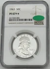 1963 FRANKLIN HALF DOLLAR, NGC PROOF PF67+* (STAR) CAC APPROVED, FANTASTIC COIN!