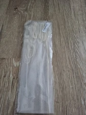 Beige Bone Halloween Wedding Bridal Prom Sheer Tulle Long Elbow Gloves Party 