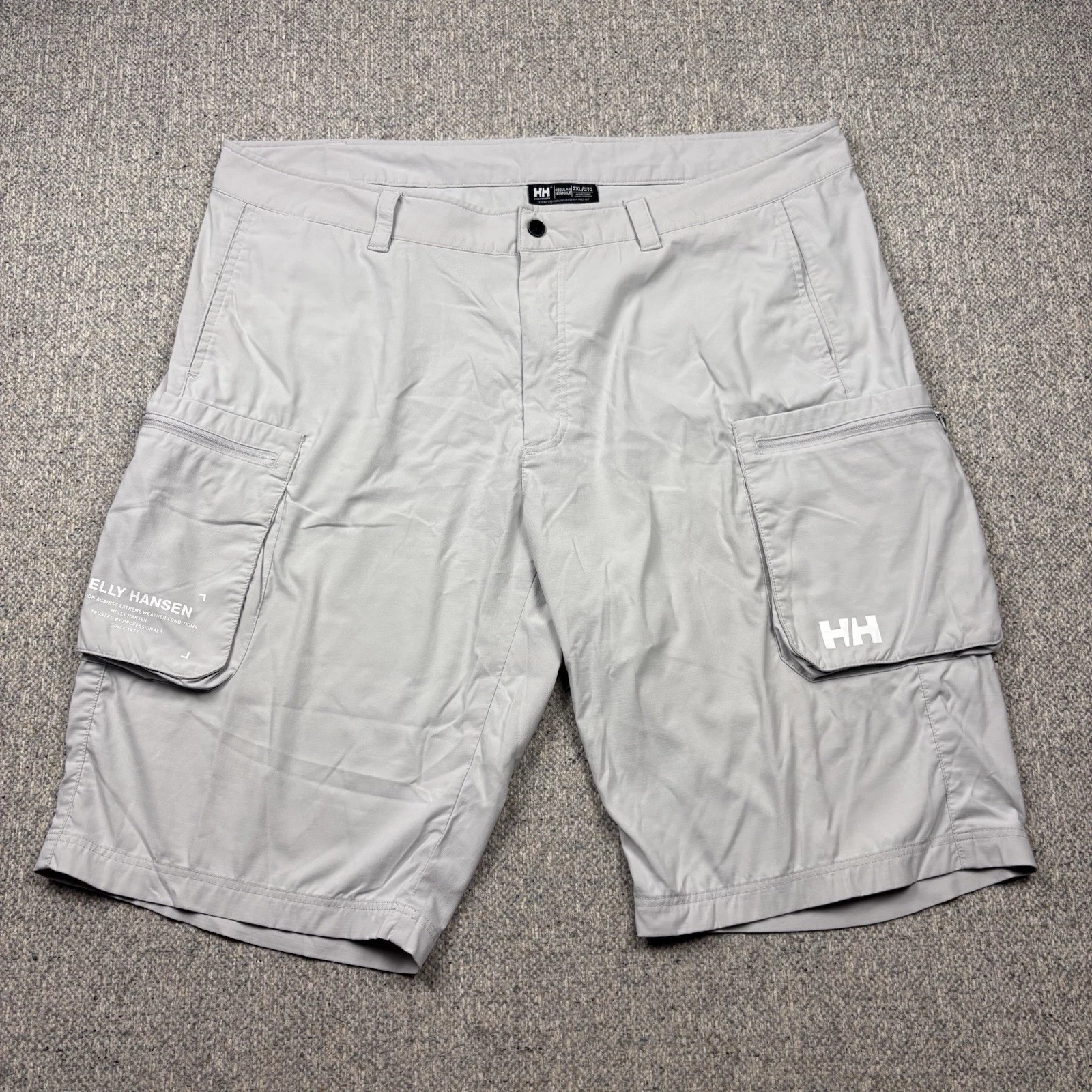 Helly Hansen Cargo Shorts Mens 2XL Gray Outdoor Hiking Fishing Utility Pocket
