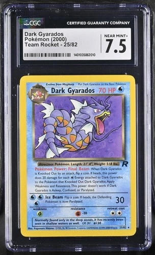 Dark Gyarados 25/82 Team Rocket Regular CGC 7.5