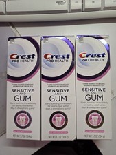 3 Pack Crest Pro-Health Sensitive  Gum Fluoride Toothpaste 3.7 oz Exp 10/2026