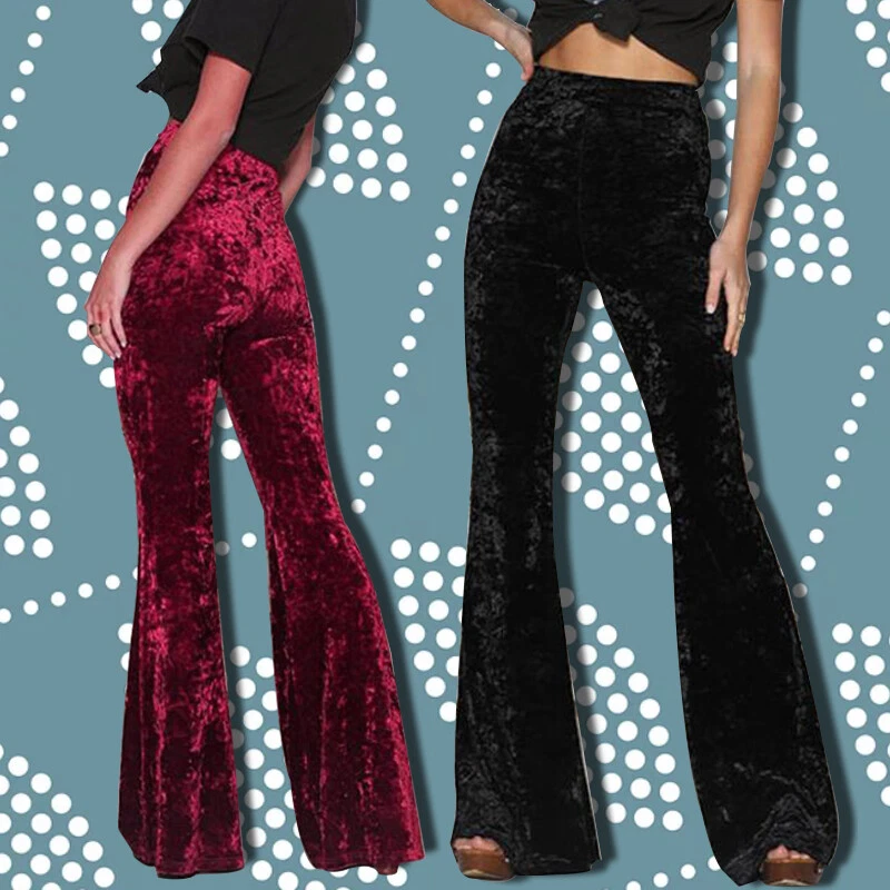 velvet front slit flare pants – RK Collections Boutique