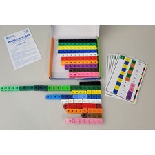 Set of 176 Plastic Snap Math Cubes Asstd Colors/ Styles Activity Guide 15 Cards