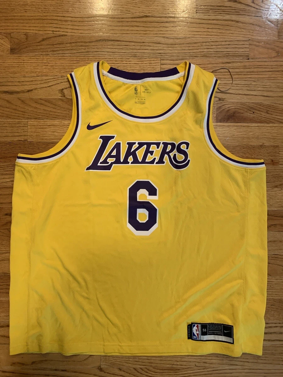 Nike NBA LA Lakers Jersey LeBron James Icon Edition Swingman Size