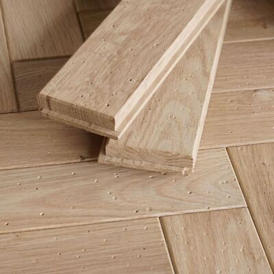 10 Zoll Trommel Massiv Eiche Parkett 4V 250x70x22 Rustikaler Herringbone Bodenbelag H2VT