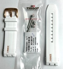 Original Tissot T-Race T115417A T115407A T115427A WHITE Rubber Watch Band Strap