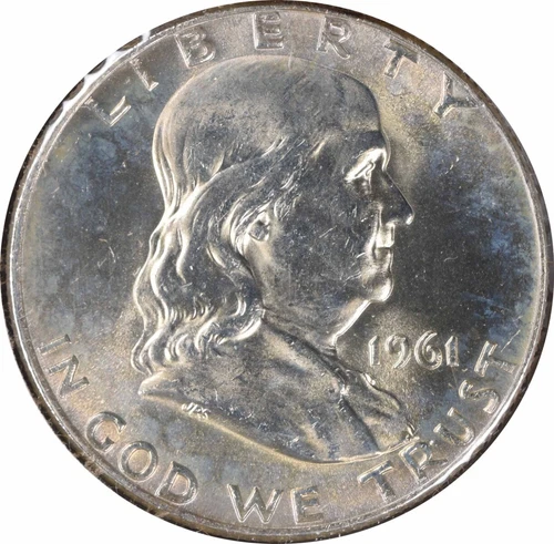 1961-D/D Franklin Silver Half Dollar RPM 1 Choice BU Uncertified