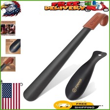 Ergonomic 2-Pack Long Handle Shoe Horns for Seniors - 16.5'' 7.5'' Travel Size