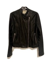 L’ Agence Lamb Biker Leather Jacket Size 6 U.s.