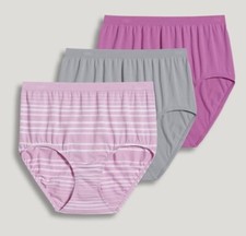 3 Pair Women's Jockey Comfies Microfiber Briefs - Size 10 3XL - New in Pkg.