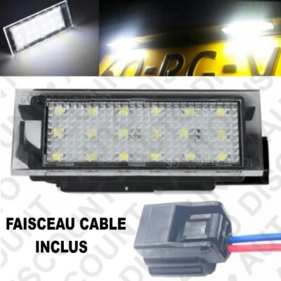 1 FEU ECLAIRAGE PLAQUE LED BLANC XENON RENAULT LAGUNA MEGANE 2 3 CLIO 3 4 TWINGO - Photo 1/4