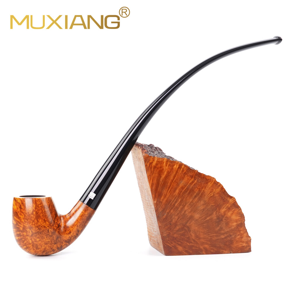 Churchwarden Long Curved Stem Handmade Briarwood Gandalf Smoking Tobacco  Pipe