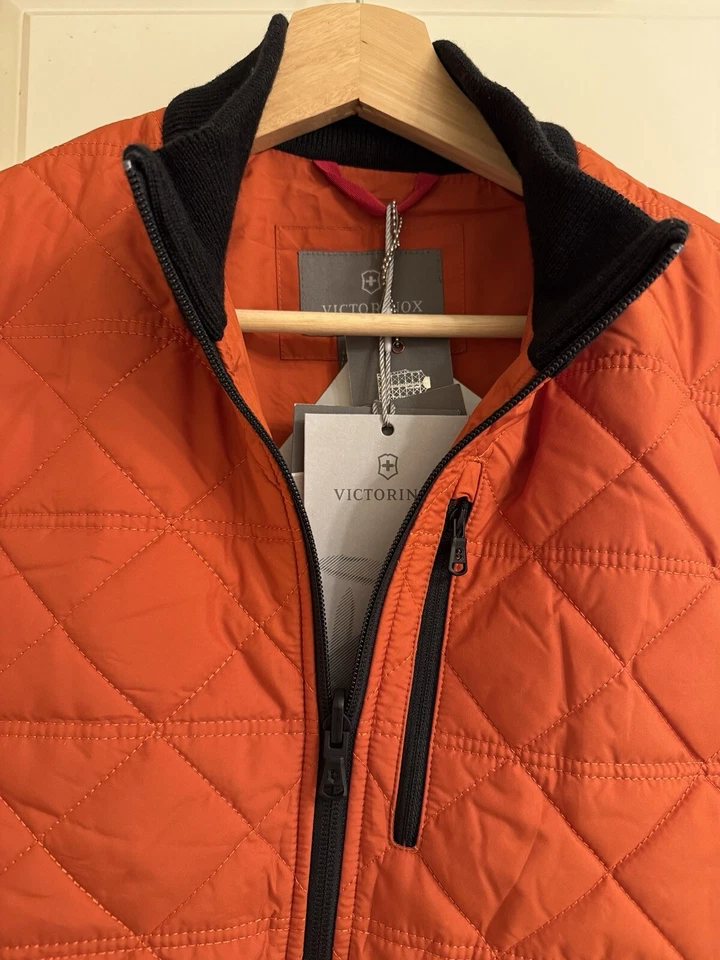 Victorinox Chaleco Para Hombres S - Naranja Acolchado Puffer Matterhorn OL Chaqueta - TOTALMENTE NUEVO Foto 3 de 4