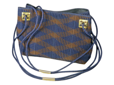 De Vecchi Hamilton Hodge Shoulder Bag Made in Italy Corded Braided