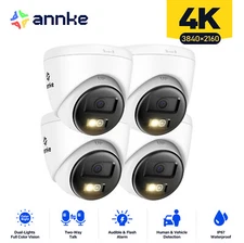 ANNKE 4K Two Way Audio POE Security IP Camera Outdoor Color Night AI Detection