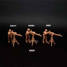 3D Printed 1/72 Terrorist/Special Forces/Mercenary Machine Gunner 3-person team