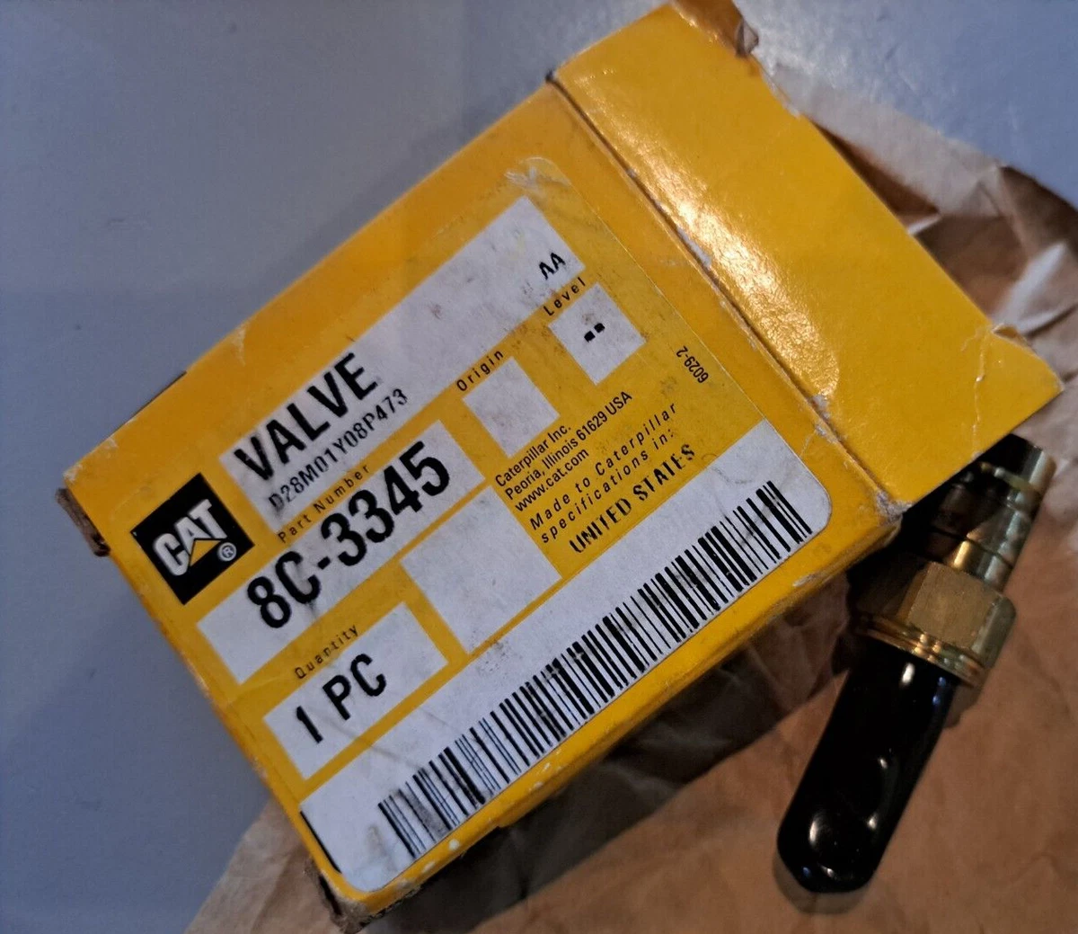 New OEM Caterpillar Fluid Sampling Valve 8C-3345 8C3345 Made in 