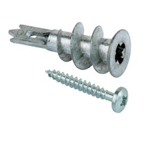 PLASTERBOARD FIXINGS SELF DRILL CAVITY WALL SPEED ANCHOR PLUGS INCLUDING SCREWS