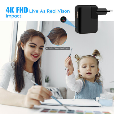 Mini wifi Camera Phone Charger Adapter Motion Detection Home Security US Plug