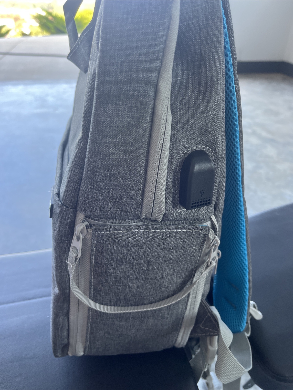 DecoGear Camera GoPro Video Backpack Bag USB Charging Port Gray Zip Close Padded