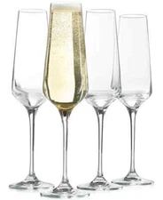 Hotel Collection Set of 4 Flute Glasses   NEW!!!!!!