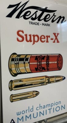 Retro Style Western Super x Winchester Ammunition Sign Reproduction