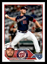 2023 Topps Tanner Rainey Washington Nationals #80 Centered Mint