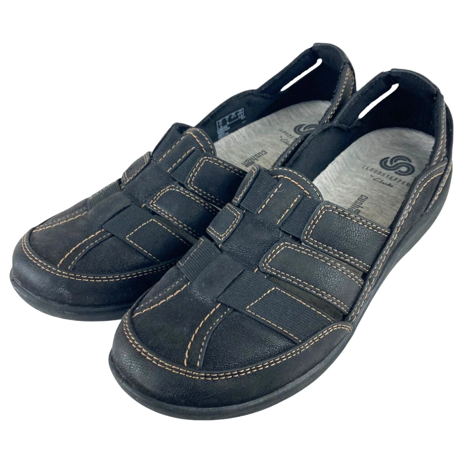 Cloudsteppers By Clarks Sillian Stork Fisherman sandalo donna taglia 7M nero slip on