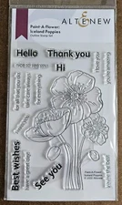 Altenew - PAF Iceland Poppies - Photopolymer Cling stamp set, NIP