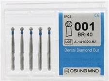 Dental Diamond Burs, Standard Grit Multi-Use, 5 Pcs/Pk [001BR-40]