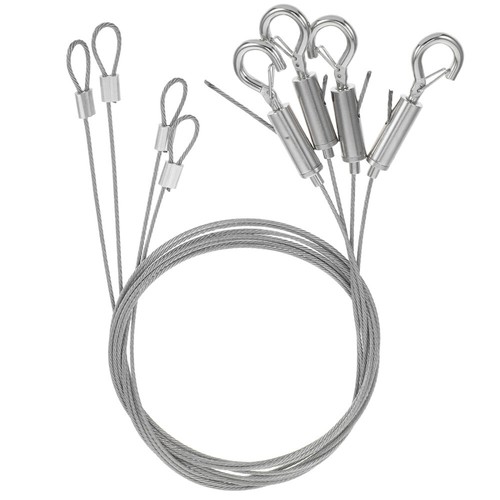 4 Pcs Hanging Rope Picture Accessories Mount System Kit Molding Hooks Rail - Picture 9 of 12