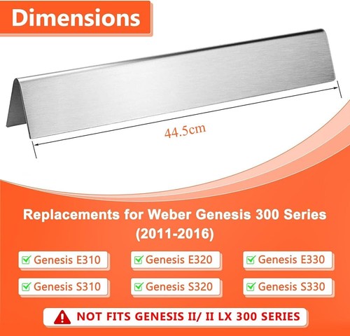 44,5cm Flavorizer Bars 7620 1,3mm Dicke für Weber Genesis E310 E320 S310 S320 - Bild 2 von 12