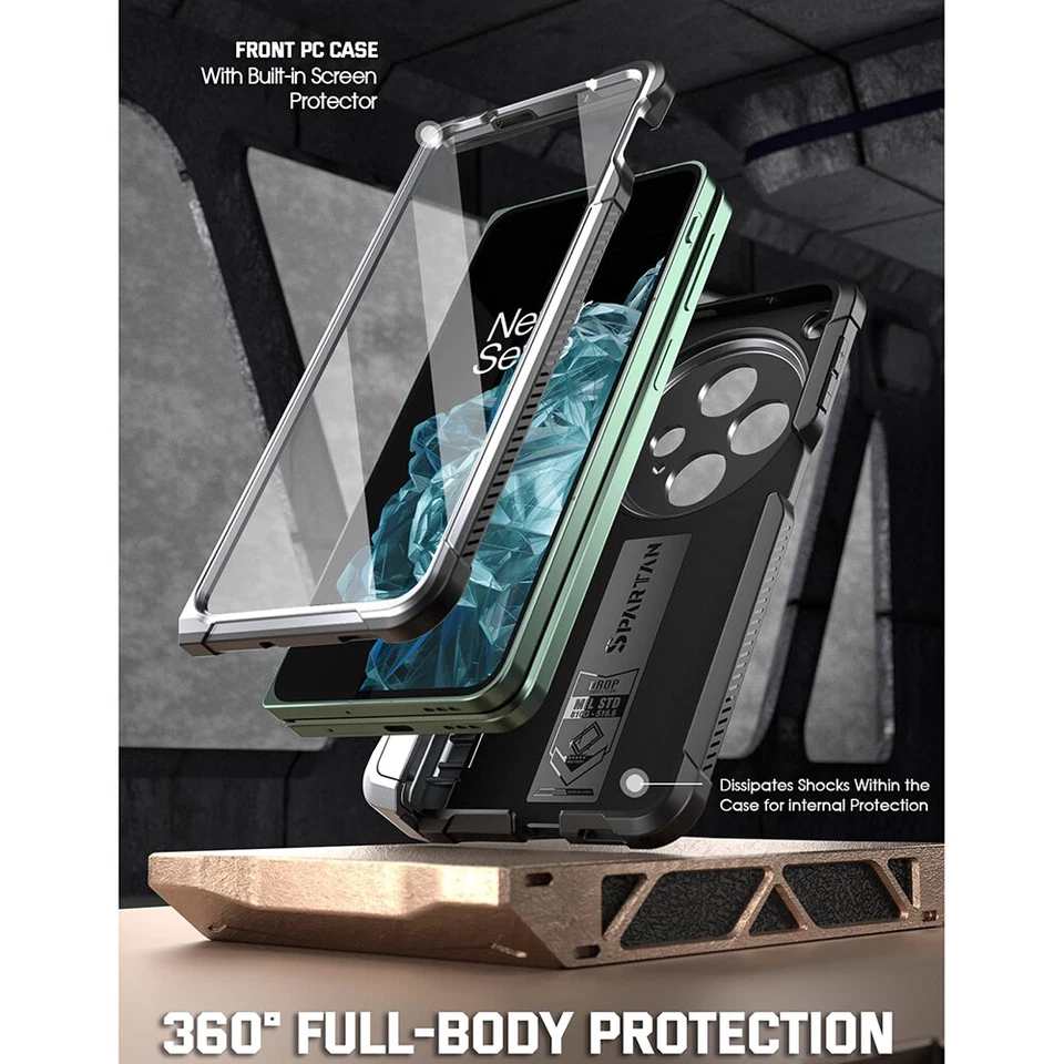 For OnePlus Open/Oppo Find N3 Case Poetic Built-in Screen Kickstand Rugged Cover - Image 2 of 4