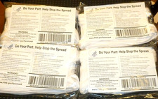 White Cloth Face Masks - 5 Masks in each package, 4 Packages -Total 20 New Masks