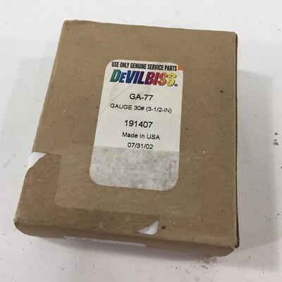 DeVilbiss Ametek USG GA-77 Pressure Gauge 3.5'' 30PSI 1/4'' NPT 143298