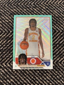 2023 Topps Chrome McDonald's All American Basketball Aqua Wave Refractor Aaron Bradshaw #50