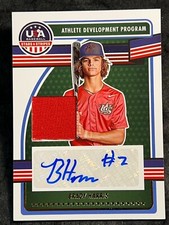 2023 Panini USA Baseball Stars & Stripes JERSEY BLUE AUTO Brady Harris item 1