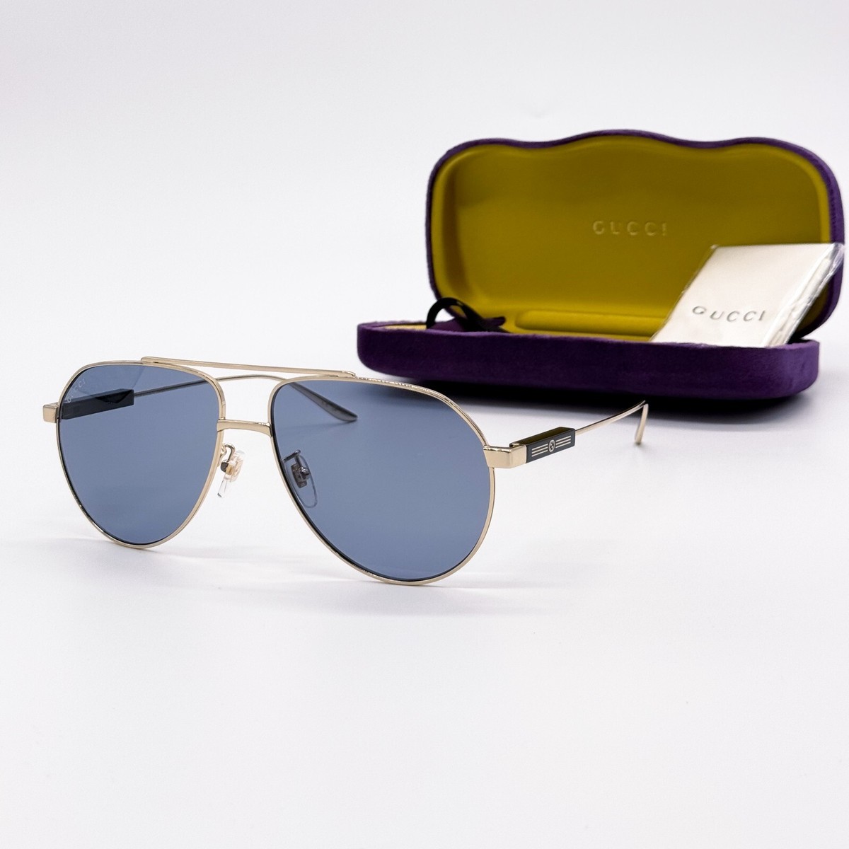 NEW GUCCI GG1311S 003 UNISEX METAL AVIATOR SUNGLASSES GUCCI | eBay