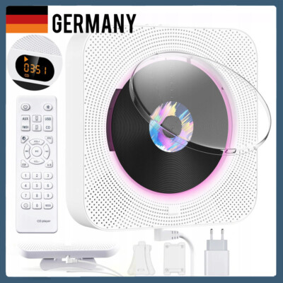 Bluetooth Tragbarer CD Player eingebauten HiFi Lautsprechern Desktop-CD-Player