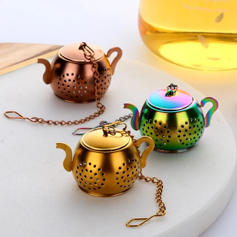 3 Pack Tea Infuser For Loose Tea Stainless Steel Reusable Strainer Filters Ba...