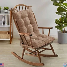Sweet Home Collection Premium Tufted Rocking Chair Cushions - Non-Slip Velvet