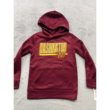 NFL Team Apparel Washington Commanders Burgundy Performance Hoodie Boys Size 6/7