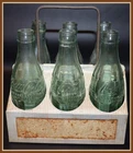 VINTAGE1950's COCA -COLA - METAL ALUMNIUM 6-PACK CARRIER - with COKE BOTTLES