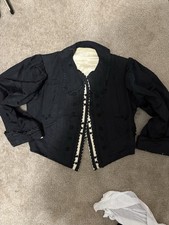 Antique Edwardian Silk Satin Decorative Jacket with Embroidery