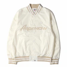 A BATHING APE A Jacket White Size: SizeL 25SS AAPE Logo Embroidery Nylon