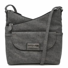 MultiSac Vista Crossbody Bag in Gray Fall Boho with magnetic front pocket