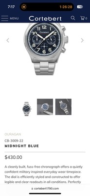 cortebert mens watch