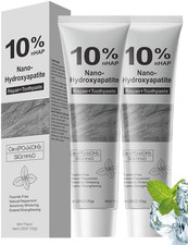 2Pcs 10 Hydroxyapatite Toothpaste,Nano-Hydroxyapatite Toothpaste 4.23 oz