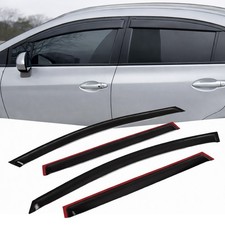 Window Visor Rain Guard 4pcs For Chevrolet Aveo 2004-2006 Tape-on Dark Smoke
