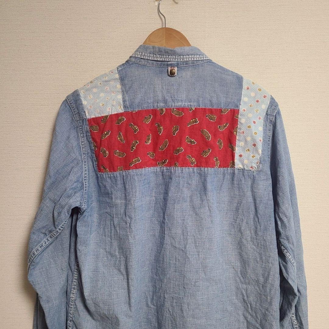Visvim Granger Chambray Patchwork Shirt Vintage M… - image 5